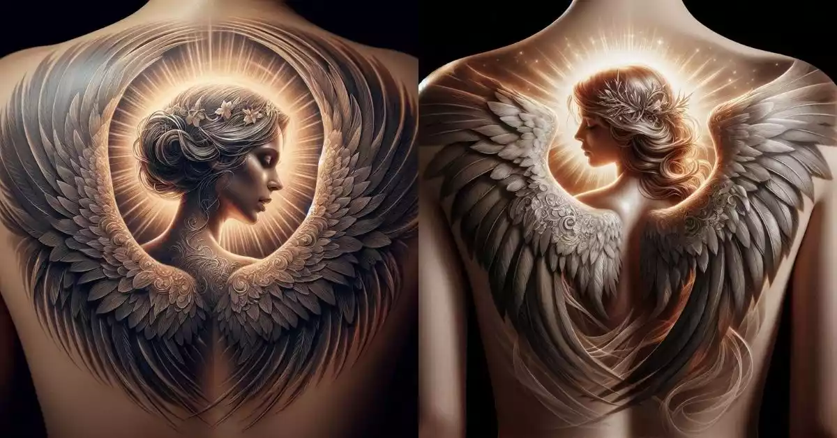 Neo-traditional-cherub-angel-tattoo-design