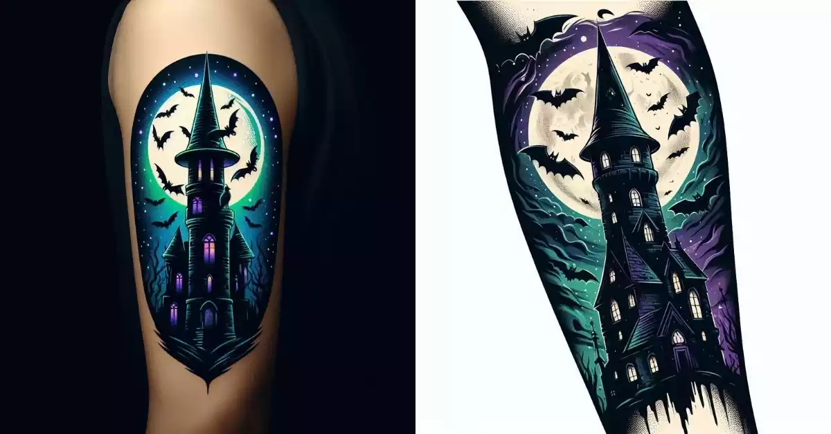 Intricate-Dark-Wizard-Potion-Bottle-Tattoo-with-Cosmic-Swirls