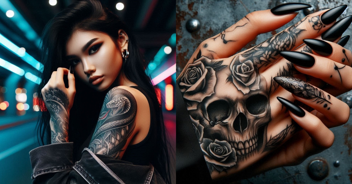 fierce-woman-with-underboob-mandala-tattoo-design