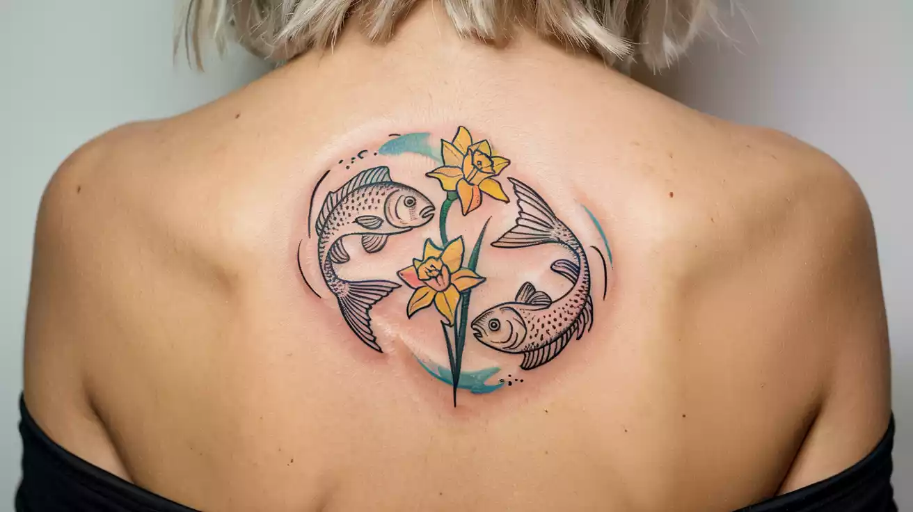 minimalist-virgo-tattoo-with-aster-birth-flower