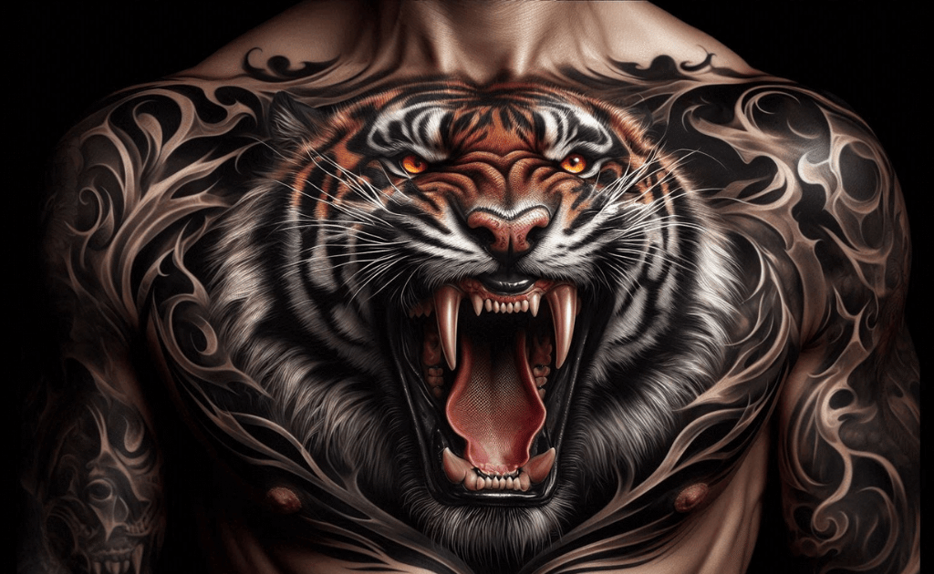 geometric-tiger-tattoo-on-arm-for-bold-personality