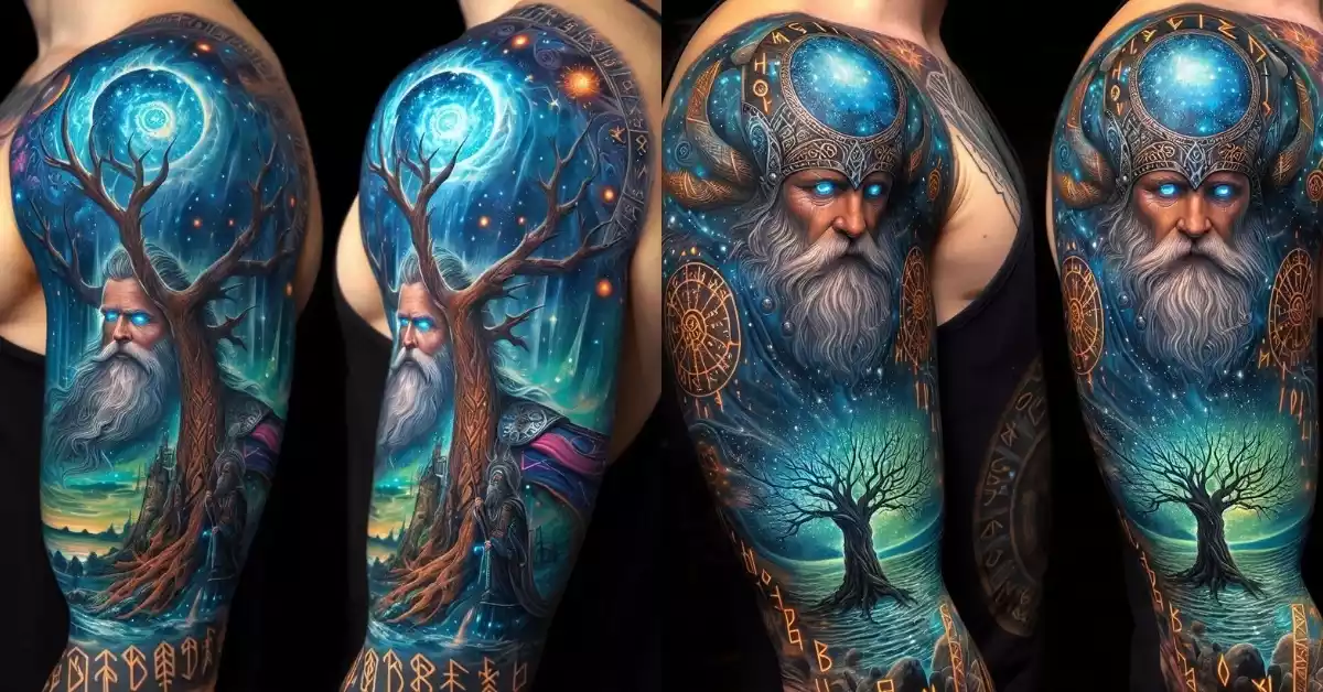 Read more about the article Viking Sleeve Tattoo Ideas – Full & Half Sleeve Designs with Norse Mythology