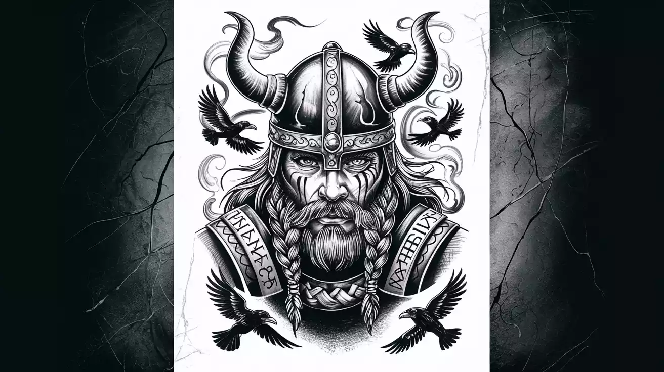 detailed-viking-warrior-chest-tattoo