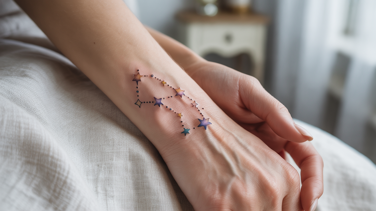 colorful-small-star-tattoos