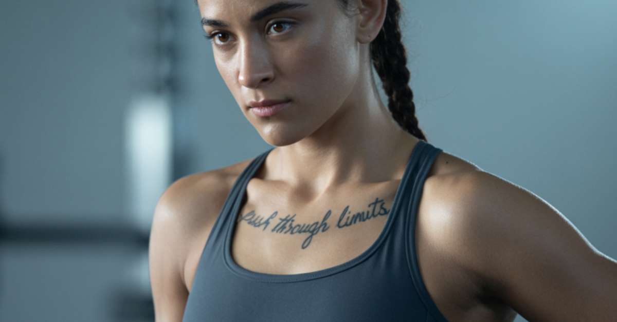 bold-sports-quote-tattoo-on-calf-runner-in-action
