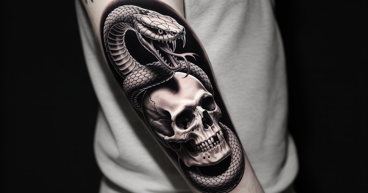 Read more about the article Snake and Skull Tattoos: Powerful Symbols of Rebirth & Mortality