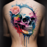 Watercolor Skull Tattoo Designs: A Splash of Death & Beauty