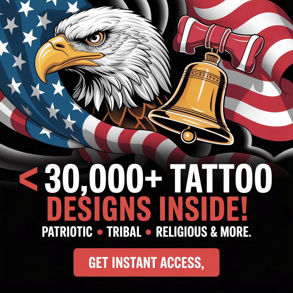 miami-ink-tattoo-designs-flash-sheet-featuring-traditional-skull-and-flag-artwork
