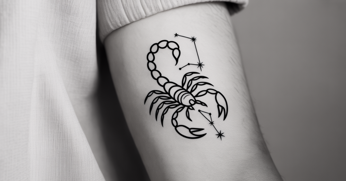 minimalist-scorpion-constellation-tattoo-design