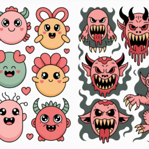 Read more about the article Scary vs. Cute Monster Tattoo Designs: Which Style Fits Your Personality?