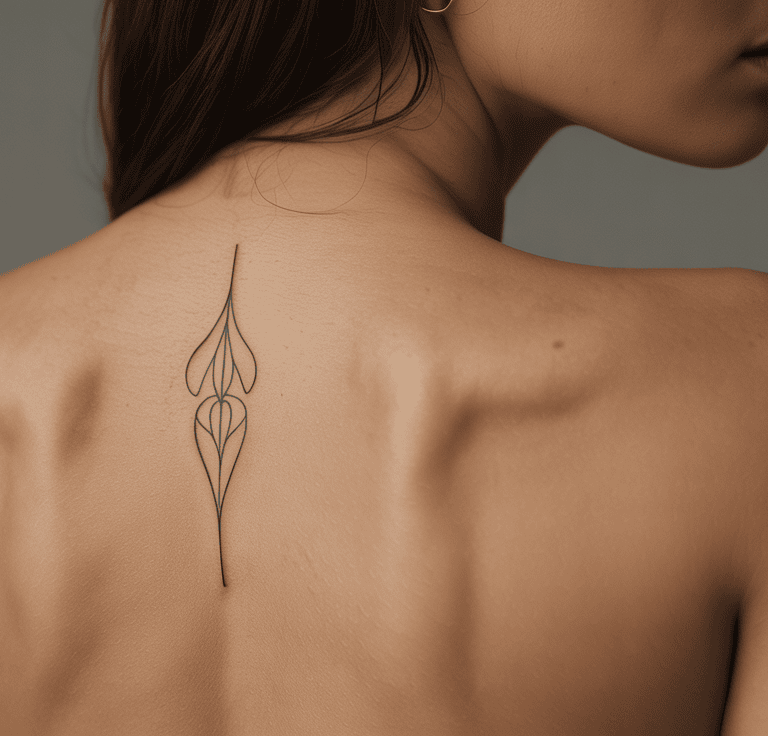 minimalist-mandala-lower-back-tattoo-fine-line-geometric-design