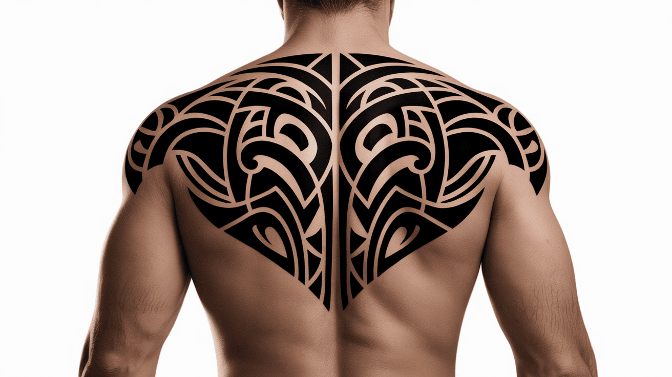 polynesian-tribal-lower-back-tattoo-bold-black-ink-design