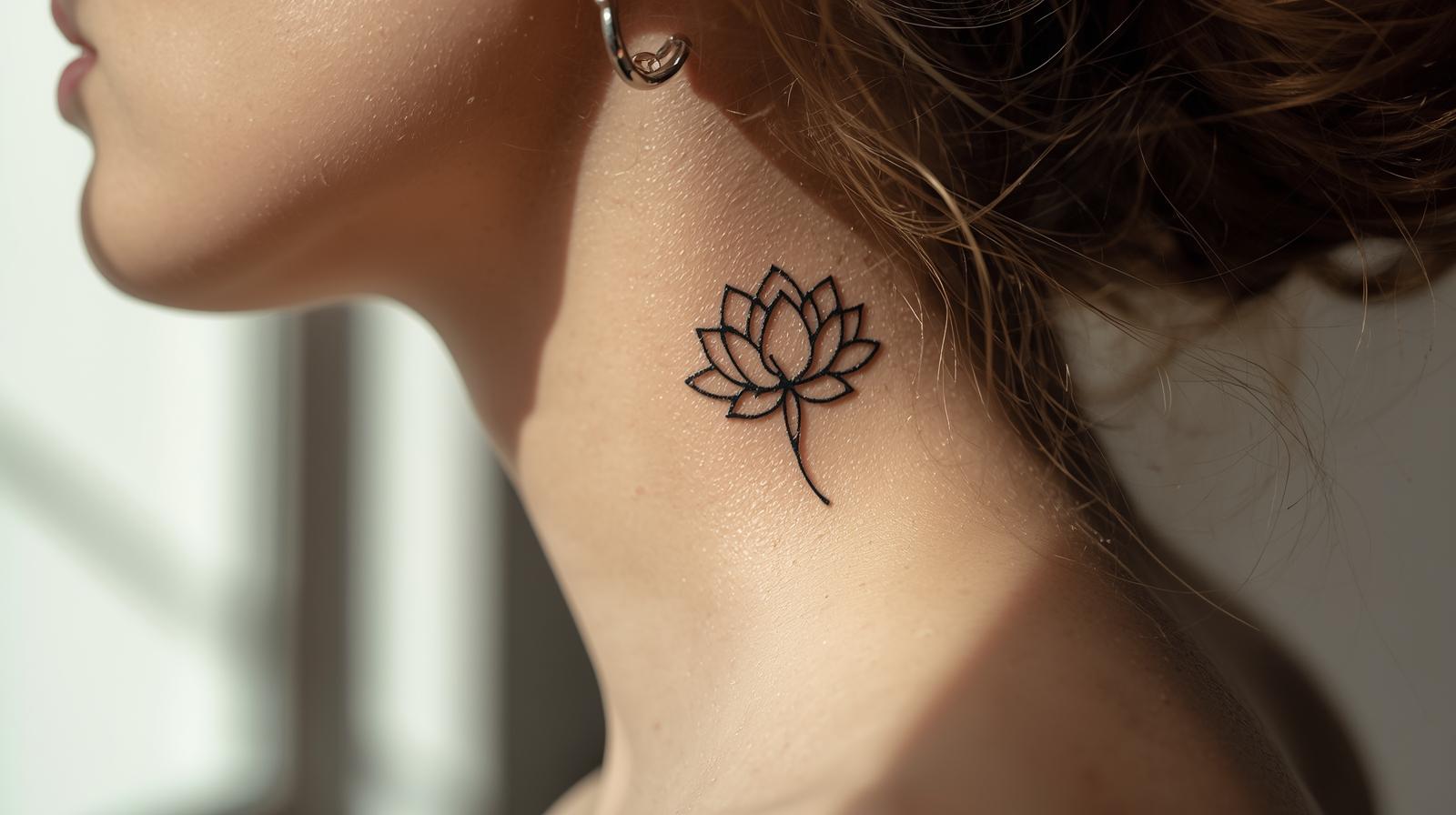 small-lotus-neck-tattoo-meaningful-placement-idea