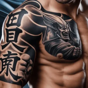 Read more about the article Kanji Tattoo Designs for Men: Bold Japanese Ideas for Arm, Chest & Back