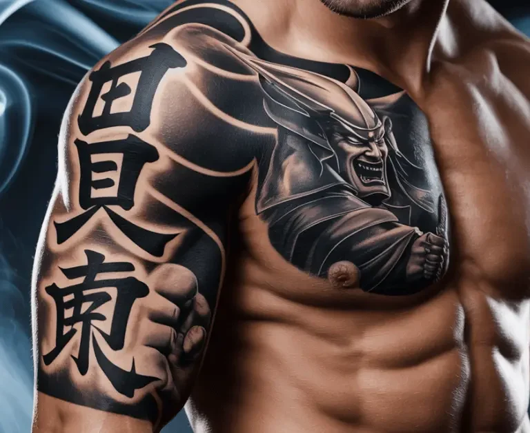 samurai-kanji-tattoo-design-arm-sleeve-bold-japanese-tattoo-for-men