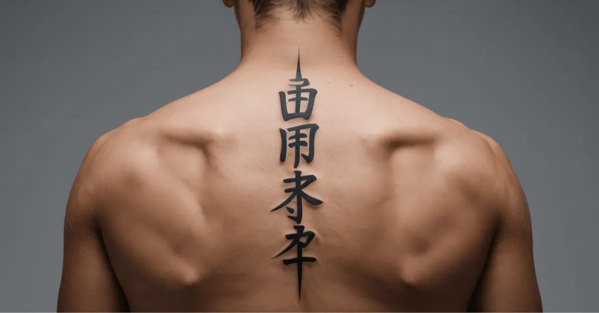 vertical-kanji-spine-tattoo-design-for-men-bold-japanese-symbol-back-tattoo