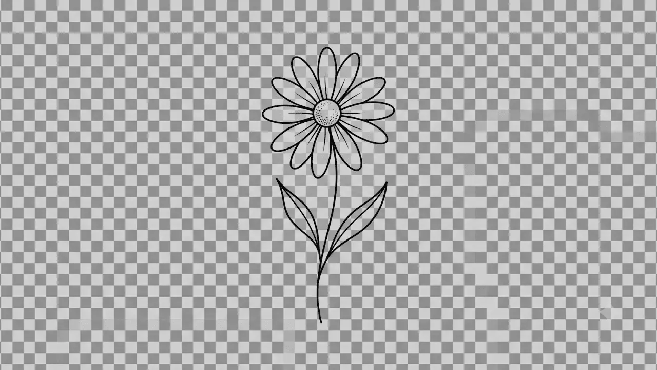 minimalist-daisy-flower-tattoo-stencil-fine-line-botanical-outline-clean-black-ink-floral-design